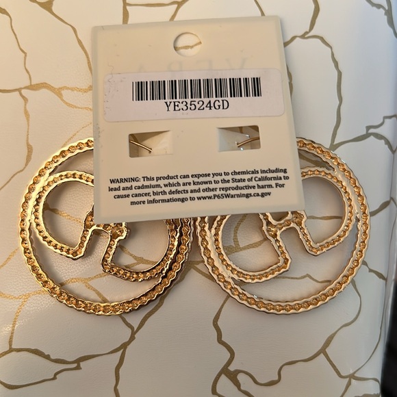 Gold Hoop Earrings - Picture 2 of 2